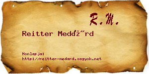 Reitter Medárd névjegykártya